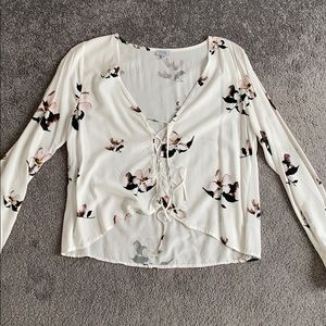 White flower blouse
